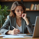 Jeune femme professionnelle en réunion de travail