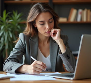Jeune femme professionnelle en réunion de travail
