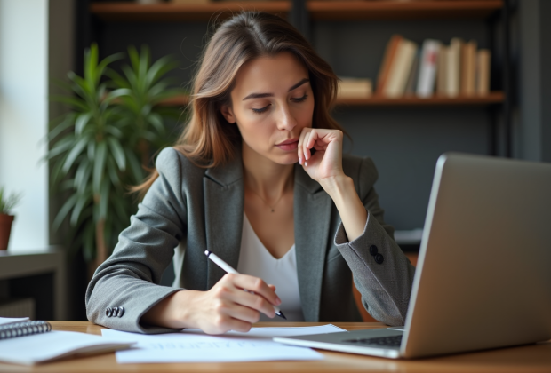 Jeune femme professionnelle en réunion de travail